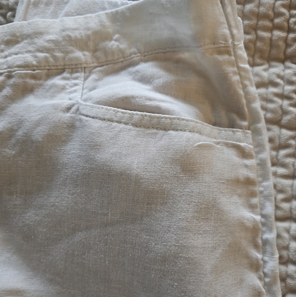 J. Jill Love Linen Ivory Wide Leg Pants Size Small - Picture 5 of 6